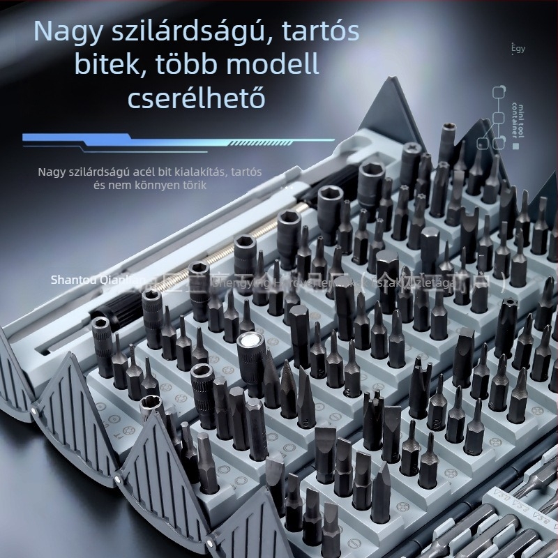 128-in-1-es csavarhúzó készlet otthoni használatra, telefonok és számítógépek szétszereléséhez és javításához