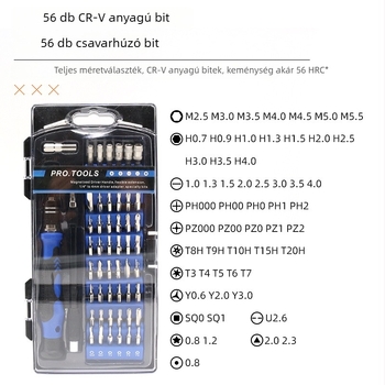 80 az 1-ben CR-V mágneses, többfunkciós precíz csavarhúzó készlet mobiltelefon és számítógép javításához