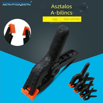 Műanyag háttérklipsz, nylonos asztalos szorító, rugós klipek, méretek 2–9 hüvelyk, A-típusú klipsz