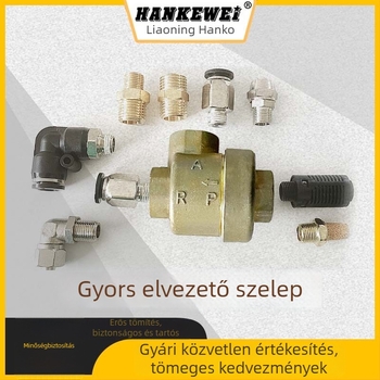 Gumiabroncs szétszedő gép hengerventillel és gyors leeresztő szeleppel, légdob kiegészítőkkel