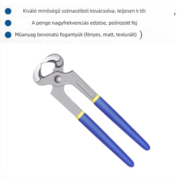 Ipari minőségű, többfunkciós fogó műanyag bevonatú markolattal, 6/8/10 hüvelyk, szögkihúzó fogó