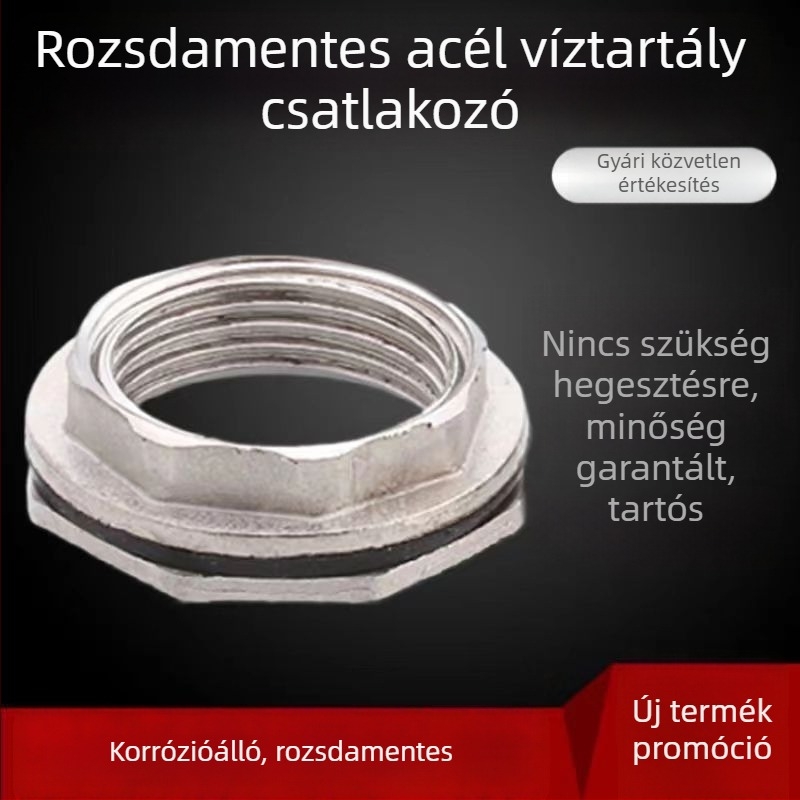 304 rozsdamentes acél víztároló tartályhoz illeszkedő csatlakozók, menetes DN20-DN50