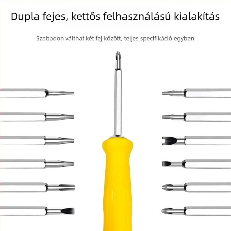 6 darabos Torx csavarhúzó készlet Y- és U-alakú fejjel, Phillips és egyenes bitek, Cr-Mo acélból, nem mágneses, kamerákhoz