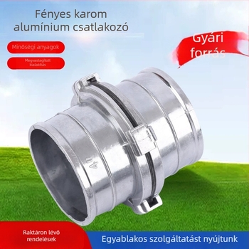 Alumíniumötvözet tömlőcsatlakozó, galvanizált öntöttvas kertészeti öntöző gyorscsatlakozóval, kétkaros, 12 hüvelyk