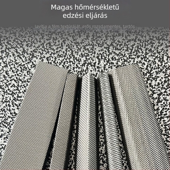 Fém- és famegmunkáláshoz készlet reszelők: egyenes, félkörös és háromszög reszelő, kettős vágású, 200 mm hosszú, fogantyúval