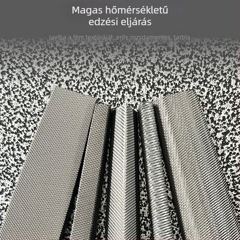 Fém- és famegmunkáláshoz készlet reszelők: egyenes, félkörös és háromszög reszelő, kettős vágású, 200 mm hosszú, fogantyúval