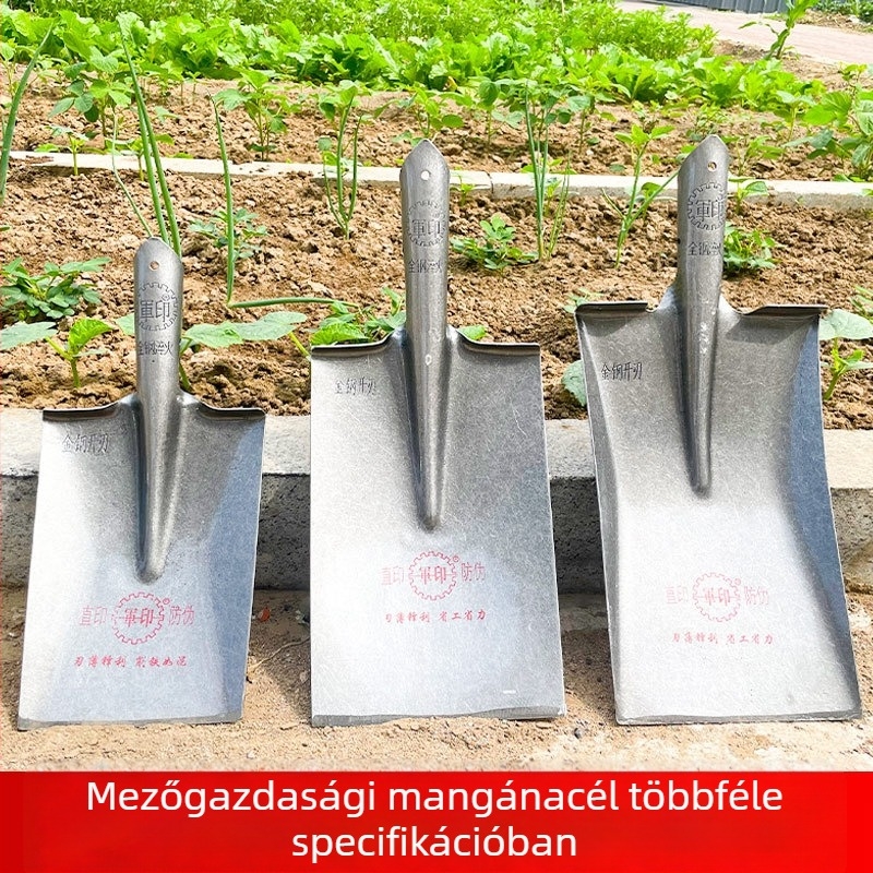Military Seal ásó: síkfejű, teljes acélból készült megerősített ásó, mezőgazdasági vaslápát, mangánacél téglalap alakú ásó