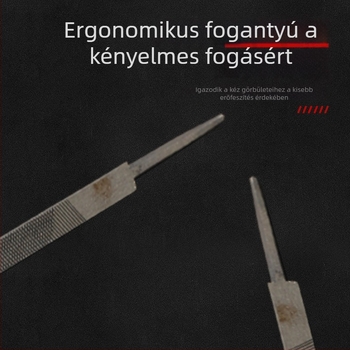 Fém reszelők: háromszög és sík reszelő, fogó nélküli, hossza 28,5 cm