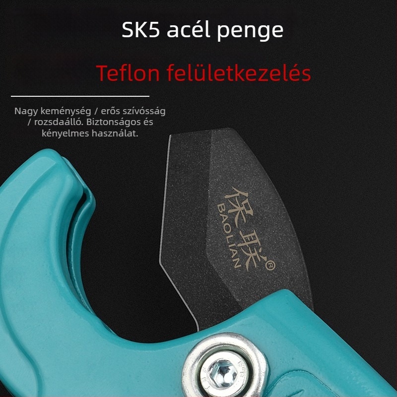 PPR csővágó ollóval, PVC csővágó, professzionális csőollók