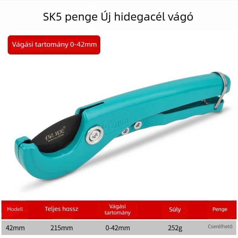 PPR csővágó ollóval, PVC csővágó, professzionális csőollók