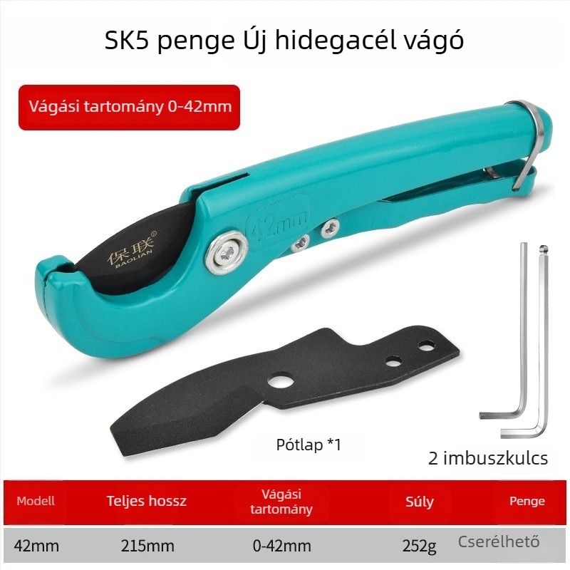PPR csővágó ollóval, PVC csővágó, professzionális csőollók