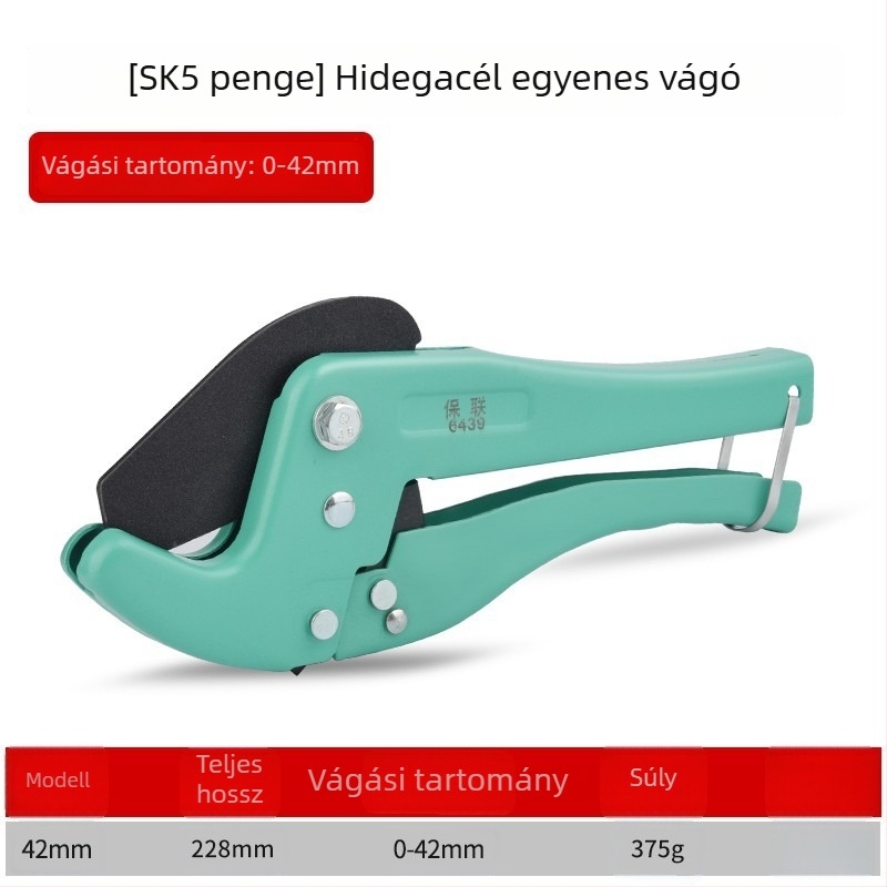 PPR csővágó ollóval, PVC csővágó, professzionális csőollók