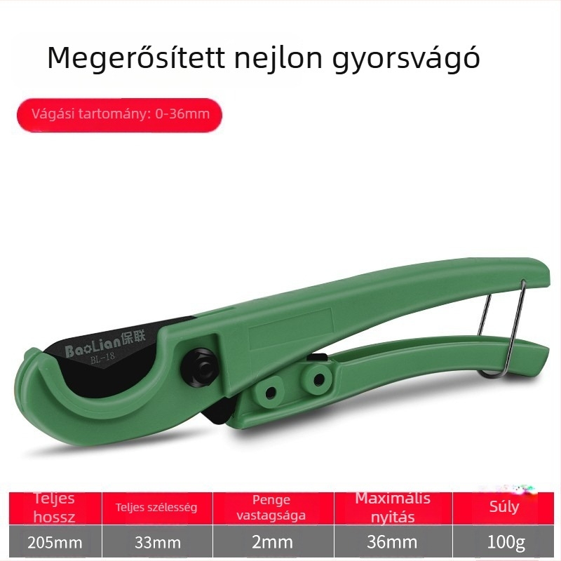 PPR csővágó ollóval, PVC csővágó, professzionális csőollók