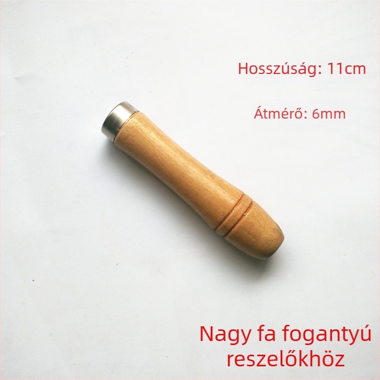 Fájlnyél-készlet fa- és műanyag nyéllel, acélfájl és háromszög alakú fájlnyél
