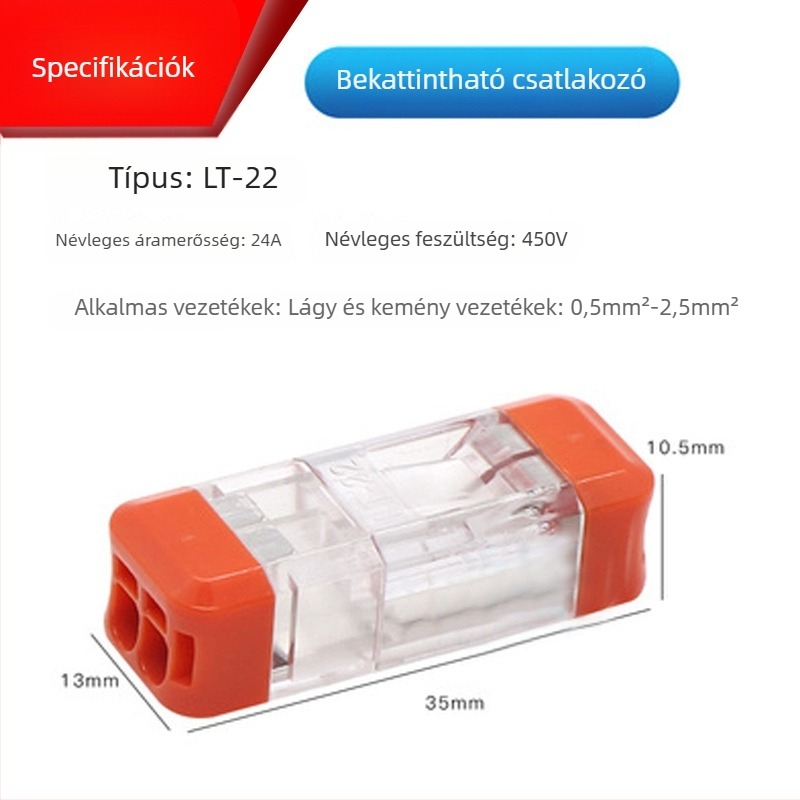 Tűzálló gyorskapcsolós terminálblokk LT-22 LT-33 világítási kábelezéshez