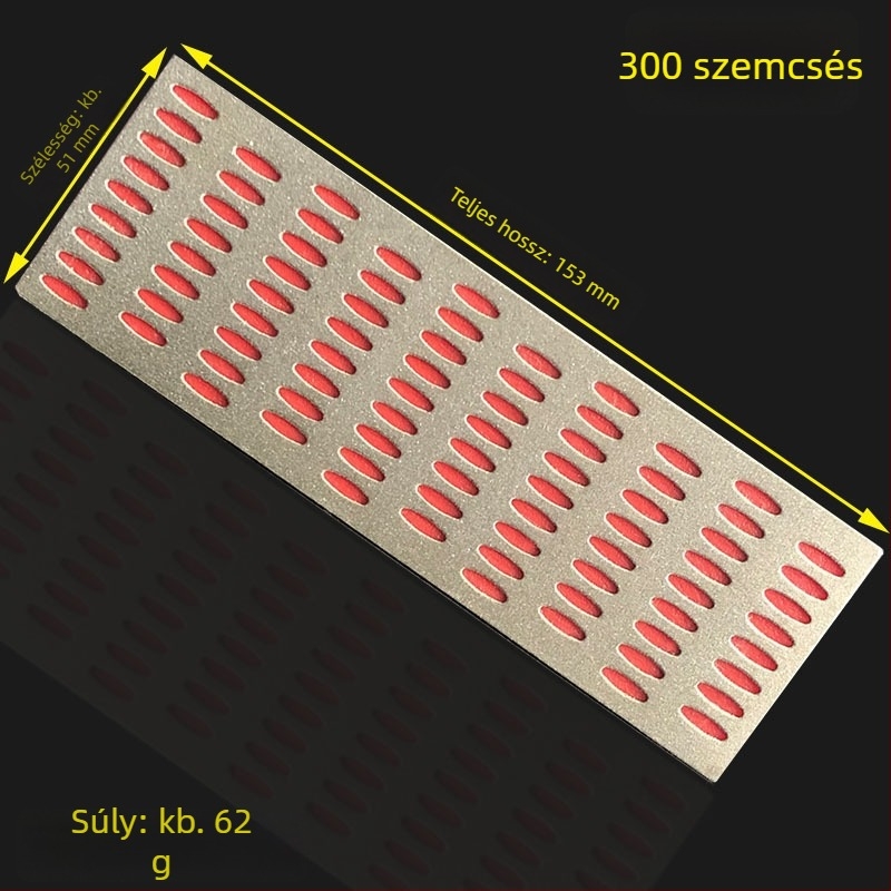 Diamanthálós csiszoló kő, egyoldalas alapú, téglalap alakú, 300-400-600 szemcse