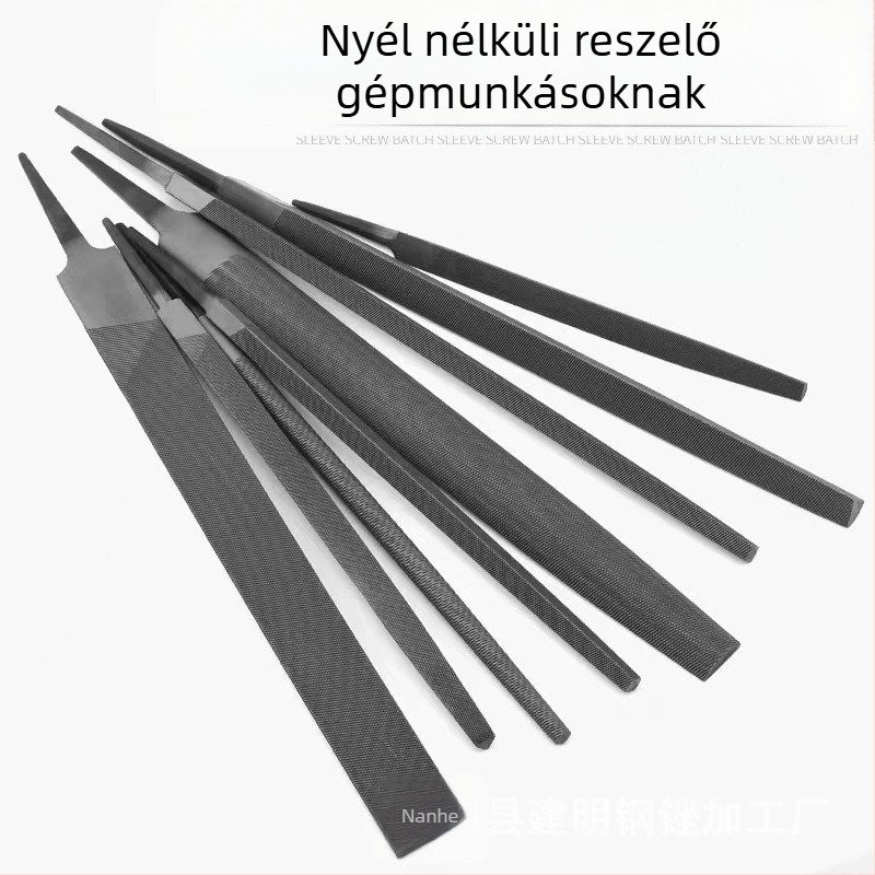 Acél reszelő készlet szerelőkhöz: háromszög-, kör- és négyszögreszelő különböző méretekben (6–12 hüvelyk)