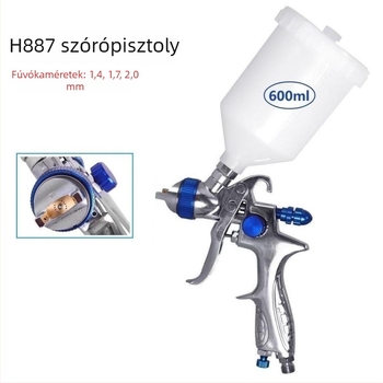 H887 pneumatikus spraypisztoly autókhoz, bútorokhoz és gépekhez — 15 lyukú, nagy atomizációjú alapozó- és felületfestéshez