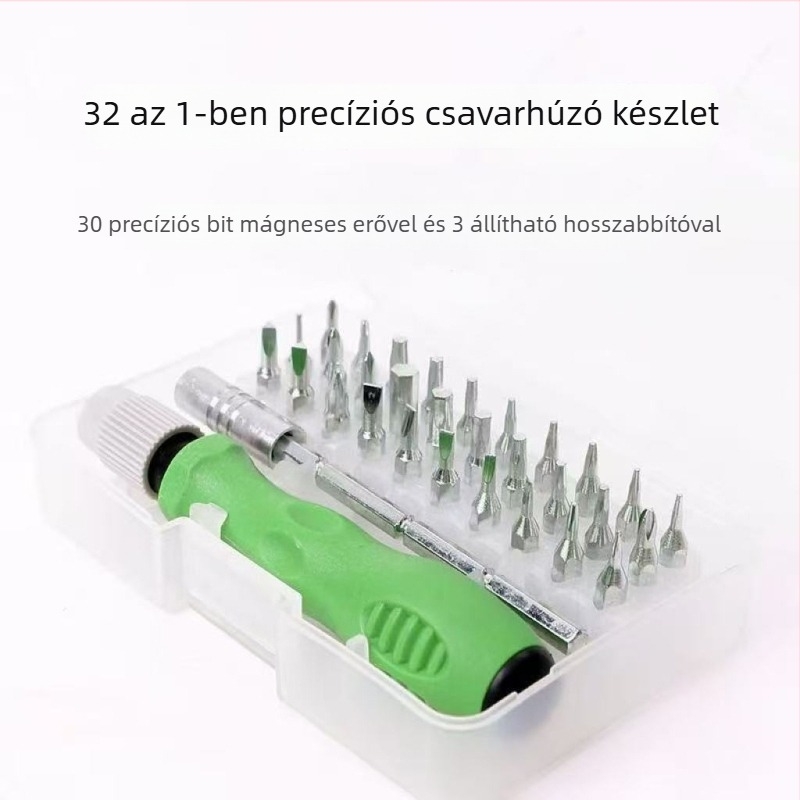 32 az 1-ben precíziós csavarhúzó készlet mobiltelefonok szétszereléséhez CR-V bitekkel