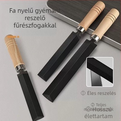 Romb alakú gyémántfájl kettős mintázattal, faragáshoz