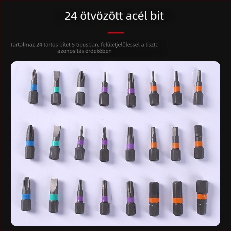 24 az 1-ben multifunkcionális racsnis csavarhúzó és kulcs készlet, háztartási használatra, S2 bitekkel