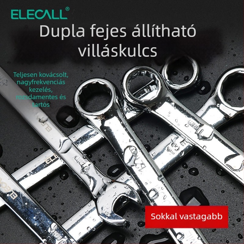 Kétfunkciós nyitott végű kulcs készlet, rozsdamentes, méret 10