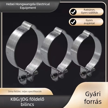Galvanizált földelő csipesz JDG/KBG/SC vezetékekhez, csővezeték földeléshez