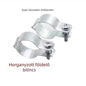 Galvanizált földelő csipesz JDG/KBG/SC vezetékekhez, csővezeték földeléshez
