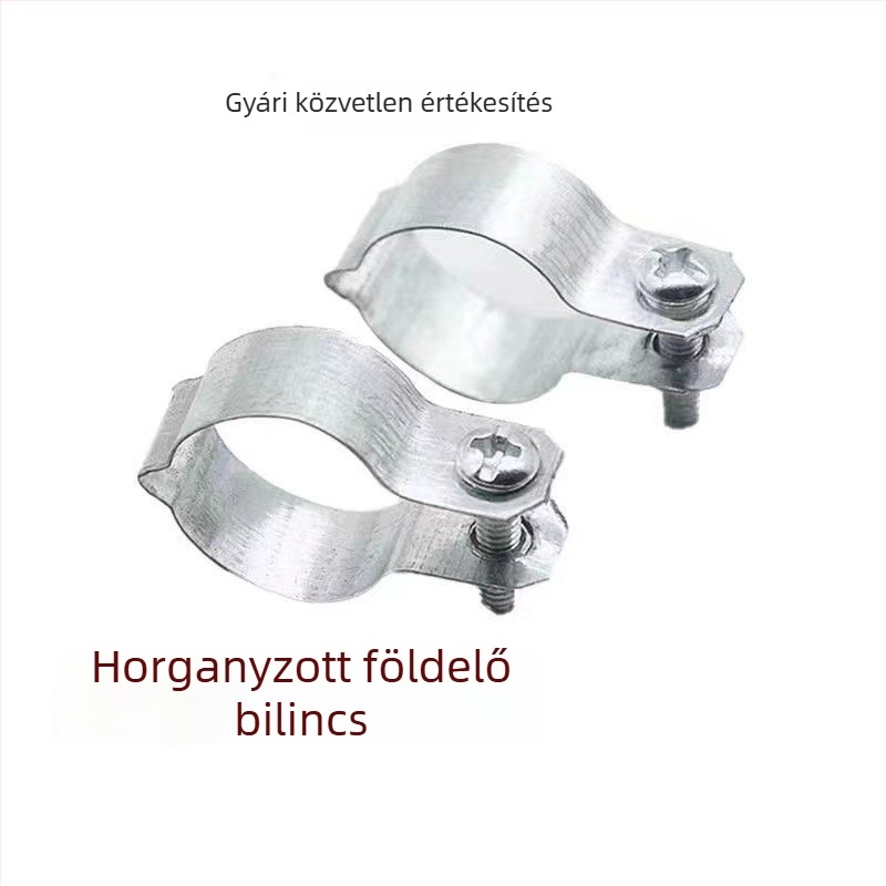 Galvanizált földelő csipesz JDG/KBG/SC vezetékekhez, csővezeték földeléshez