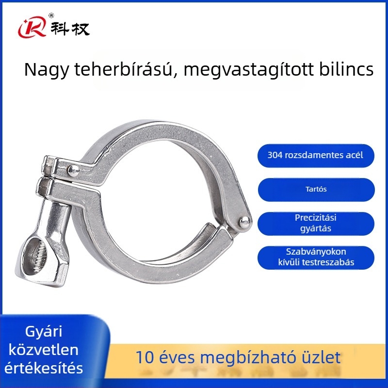 Kequan nehéz teherbírású gyorscsatlakozó szorító, 304 rozsdamentes acél, precíziós öntvény, vastagodott gyors összekötő