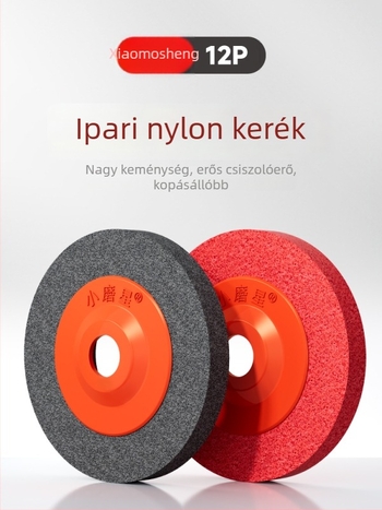 100 × 16 mm Kis Abrazív Szálas Kerék Szögcsiszolóhoz – Rozsdamentes acél polírozó korong, Nylon polírozó kerék