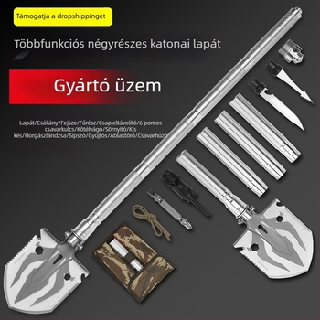Kültéri többfunkciós összecsukható katonai ásó járművekhez, horgászathoz, kertészkedéshez és mezőgazdasághoz