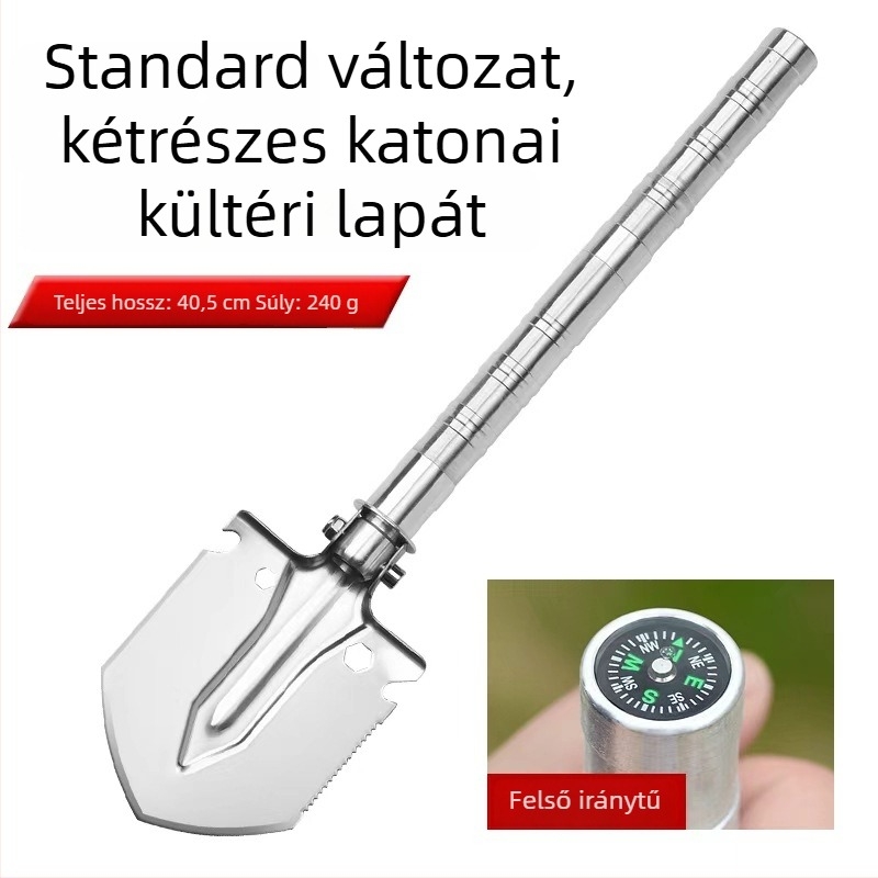Kültéri többfunkciós összecsukható katonai ásó járművekhez, horgászathoz, kertészkedéshez és mezőgazdasághoz