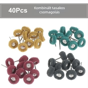 T-típusú polírozó kerék fogantyúval, nylon rostos polírozó kerék, többfunkciós csiszolófej és forgó szerszámkiegészítők