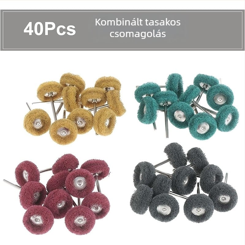 T-típusú polírozó kerék fogantyúval, nylon rostos polírozó kerék, többfunkciós csiszolófej és forgó szerszámkiegészítők