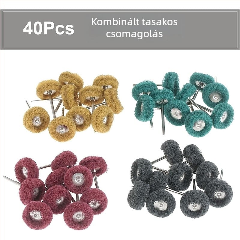 T-típusú polírozó kerék fogantyúval, nylon rostos polírozó kerék, többfunkciós csiszolófej és forgó szerszámkiegészítők