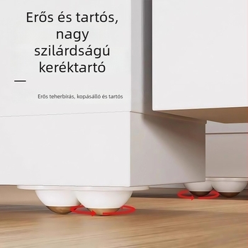 Ragasztós, csendes univerzális bútor görgő háromgolyós csapággyal, levehető kis műanyag görgő, kopásálló