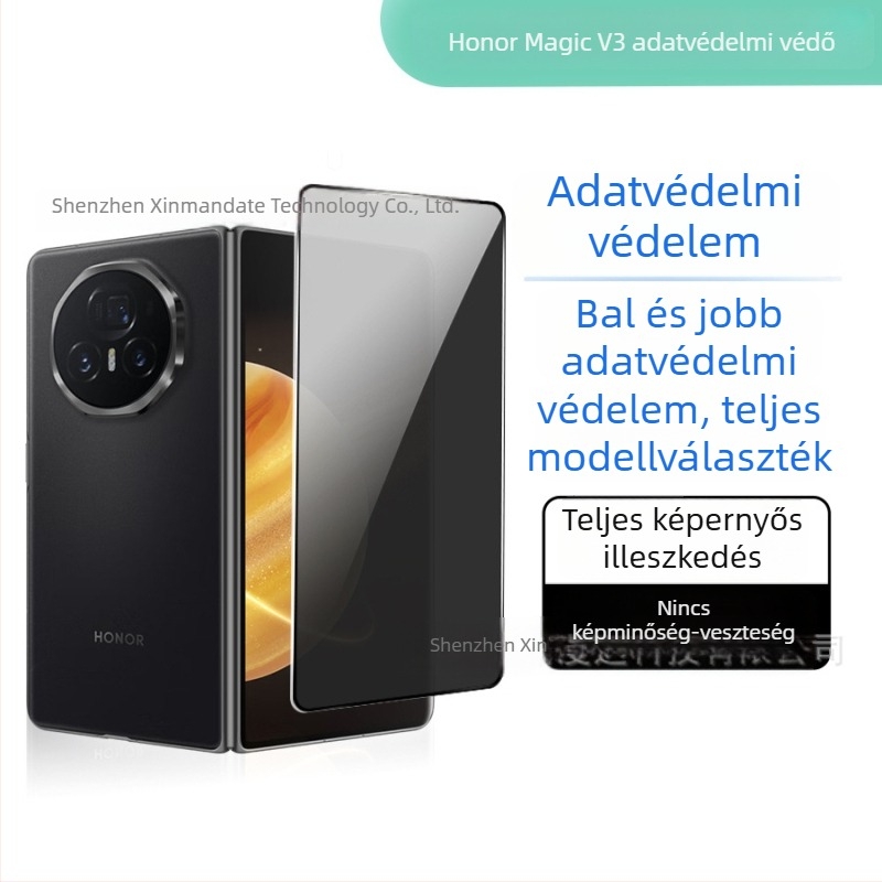 Glory Magic V3/V2 hajlított kijelzőhöz privát képernyővédő, edzett üveg