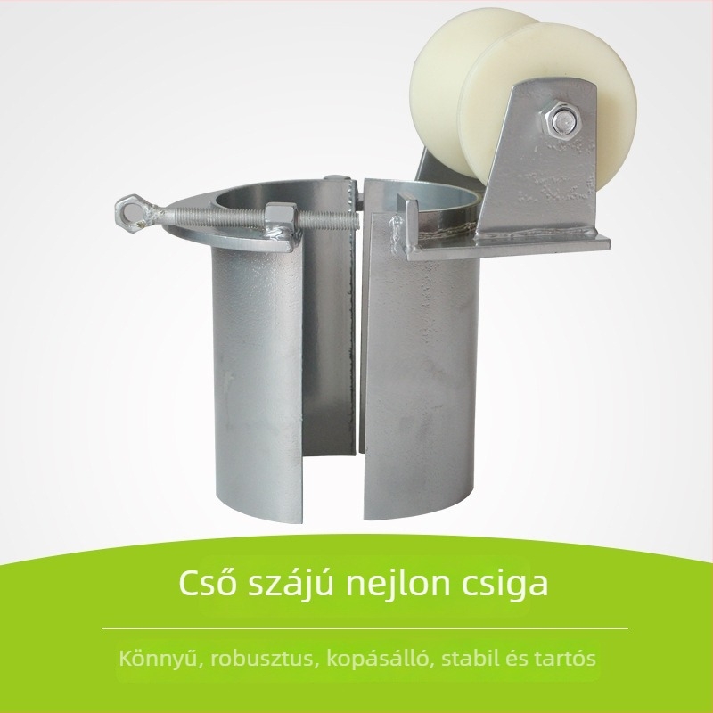 Három görgős kábelkiváltó készlet sarokgörgővel és csőbejárati görgővel