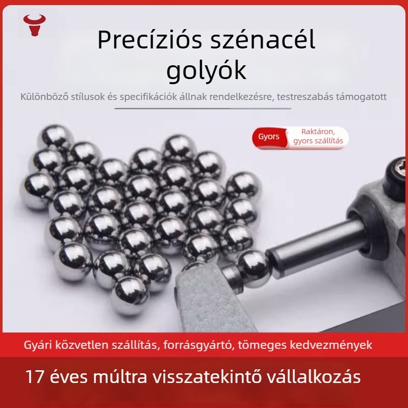 Kopásálló szénacél golyók csapágyakhoz, átmérők: 2.0, 2.3, 2.381, 5.5, 6.35 mm