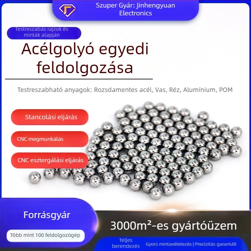Személyre szabott szénacélú precíziós golyók, nagy pontosságú, kopásálló tömör acélgolyók