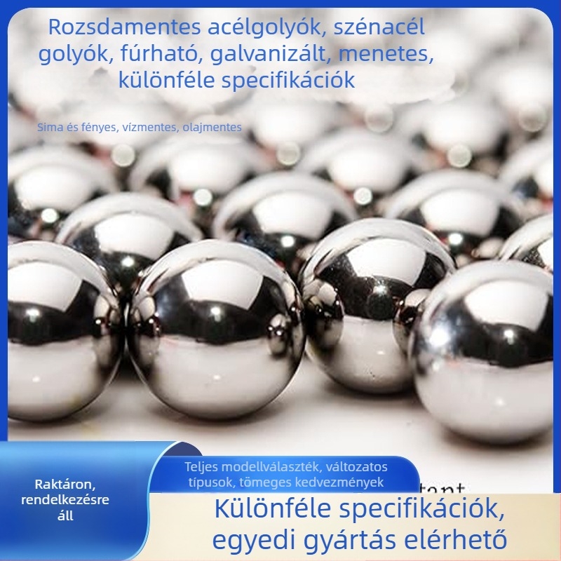 Fúrható rozsdamentes acélgolyók, fényes felület, csapágygolyók, 201/304 rozsdamentes acél, különböző méretek