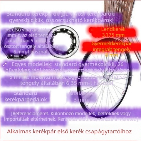 Kerékpár acélgolyók csapágyakhoz, 3–6 mm, első, középső és hátsó tengelyhez – mountain bike és gyerekkerékpár