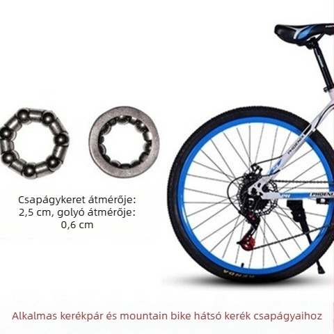 Kerékpár acélgolyók csapágyakhoz, 3–6 mm, első, középső és hátsó tengelyhez – mountain bike és gyerekkerékpár