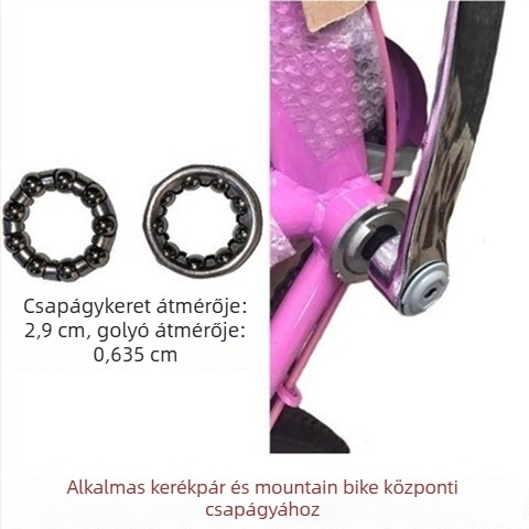 Kerékpár acélgolyók csapágyakhoz, 3–6 mm, első, középső és hátsó tengelyhez – mountain bike és gyerekkerékpár