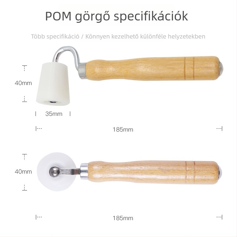 Tapétaroló nyomókerék, működtetés nélküli, rozsdamentes acélból