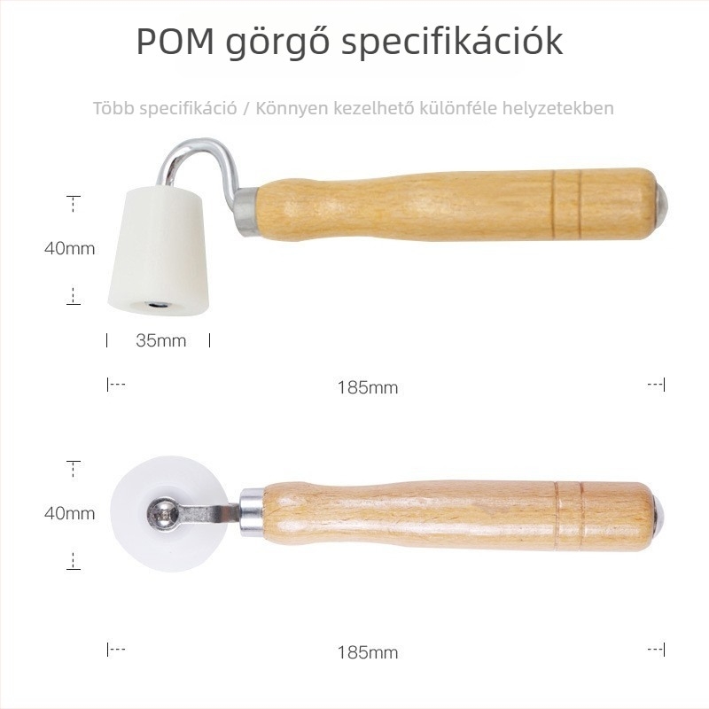 Tapétaroló nyomókerék, működtetés nélküli, rozsdamentes acélból