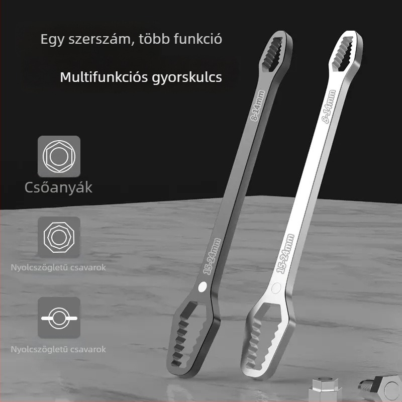 Önzáró, univerzális állítható csavarkulcs kétfejű Plum Blossom
