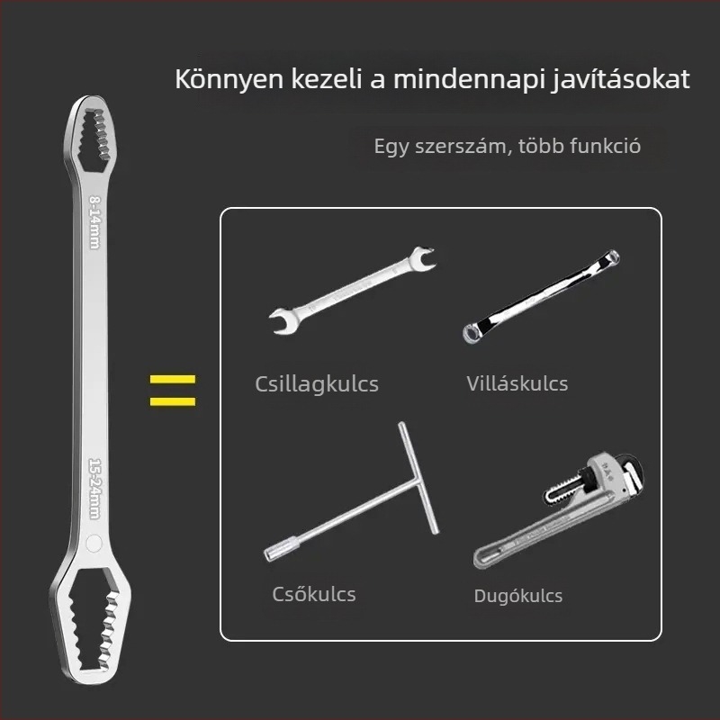 Önzáró, univerzális állítható csavarkulcs kétfejű Plum Blossom