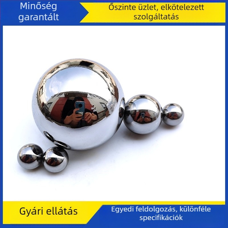 Szilárd hüvelykes acélgolyók 29/32, 15/16 és 31/32 hüvelyk méretben — szénacél, rozsdamentes acél, csapágyacél.